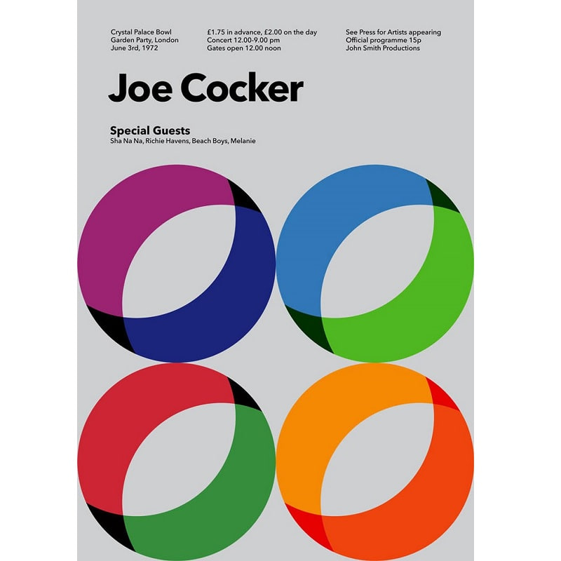 조 쿠커 아트 포스터 Joe Cocker And Special Guests At Crystal Palace Bowl London Limited Edition Graphic Art Print