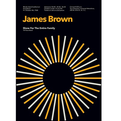 제임스 브라운 James Brown At Rhode Island Auditorium Providence Limited Edition Graphic Art Print