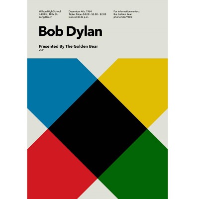 밥 딜런 포스터 Bob Dylan At Wilson High School Long Beach Limited Edition Graphic Art Print